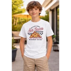 Levi Youth White T Shirt Slice Of Authenticity Size 6-7 Years New.